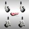Service Caster 3 Inch 316SS Black Poly Swivel 1-1/8 Inch Expanding Stem Caster Brake SCC, 2PK SS316EX20S314-PPUB-BLK-2-TLB-2-118 - alternate 2